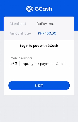 Step 4: Enter your phone number to log in to GCash.