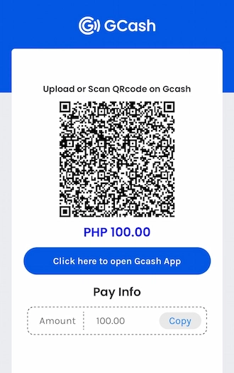 Step 5: Open the GCash app and scan the QR code to pay.