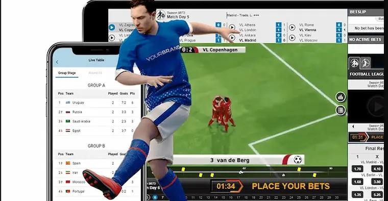 What is virtual football betting?